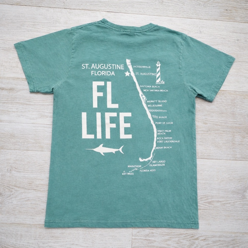 Surf Vibe St. Augustine Unisex Teal Graphic Tee